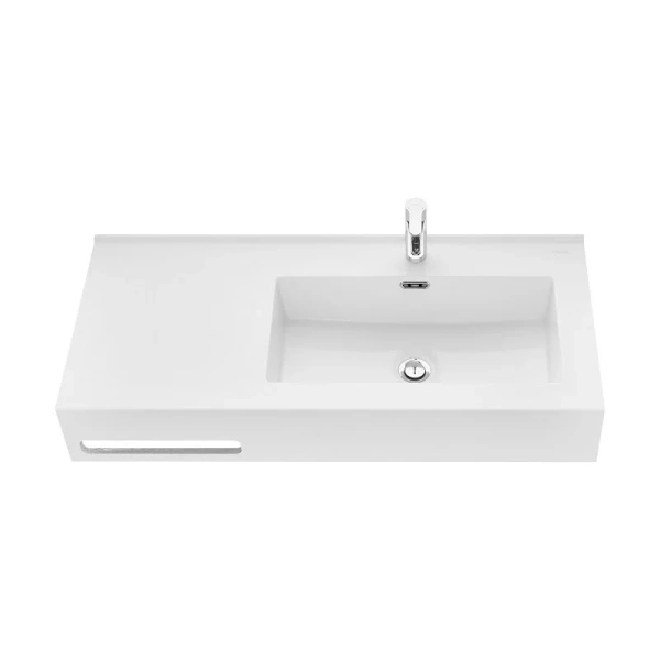 Раковина Акватон Квадро Про 100 см правая 1A733231QA01R (детальная фотография), белые