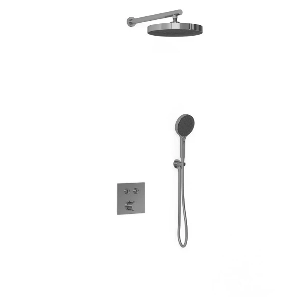 Душевой комплект Vincea вороненая сталь VSFW-4I212GM (детальная фотография), душевые комплекты, наборы