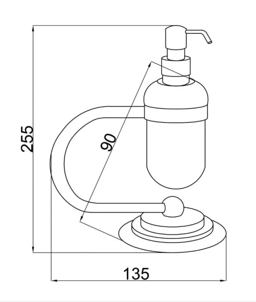 Дозатор для мыла Boheme Murano 10909 настольный (детальная фотография), классические, ретро