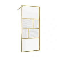 Душевая перегородка Vincea Walk-In 80 см профиль брашированное золото