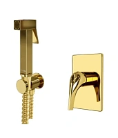 Гигиенический душ со смесителем WasserKRAFT Sauer золото