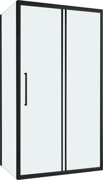 Душевой уголок Abber Schwarzer Diamant 180х100 см профиль черный AG30180BH-S100B (детальная фотография), прямоугольные