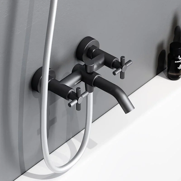 Смеситель для ванны и душа Damixa Neo Classic графит 271000000 (детальная фотография), современные, hi-tech