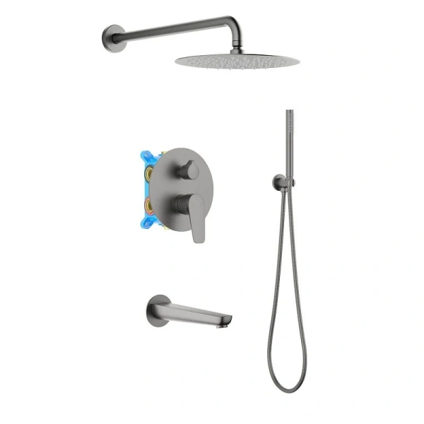 Душевой комплект Акватек Бетта оружейная сталь AQ1173BGM (детальная фотография)