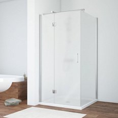 Душевой уголок профиль глянцевый хром стекло сатин Vegas-glass