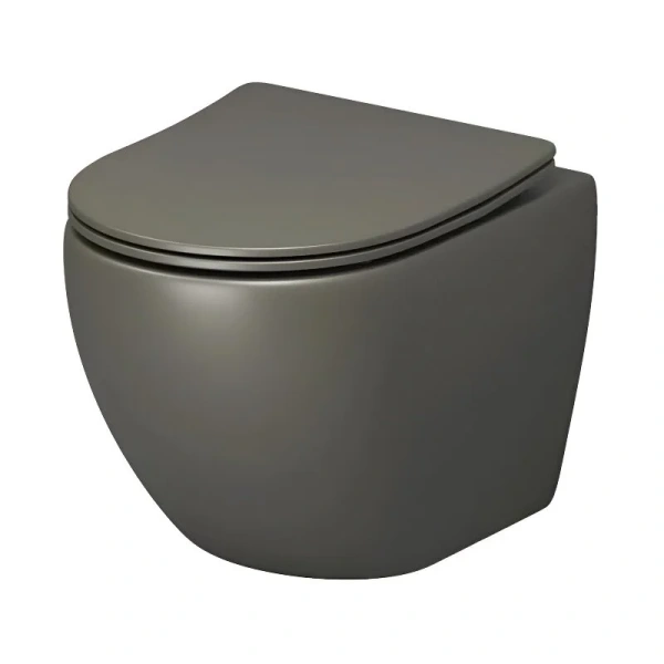 Унитаз подвесной Grossman Color хаки матовый GR-4455GSMS (детальная фотография)