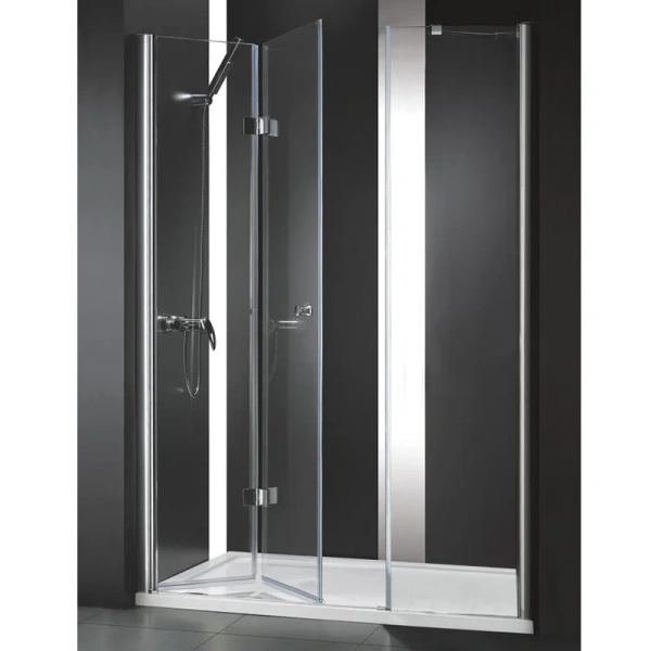 Душевая дверь в нишу Cezares Elena 110 см стекло прозрачное ELENA-W-BS-13-30+40/40-C-Cr (детальная фотография)