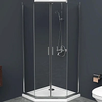 Душевой уголок BelBagno Uno 100x100 см стекло прозрачное
