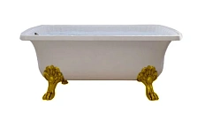 Ванна из искусственного камня Migliore Olivia 174х80 см фурнитура золото