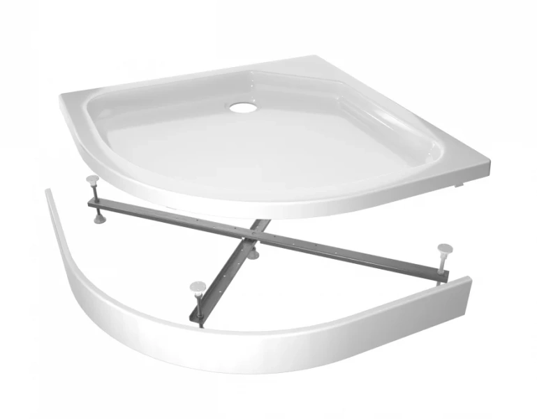 Душевой поддон Triton 80х80 см с экраном Щ0000038720 (детальная фотография), полукруглые, четверть круга