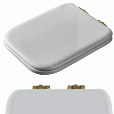 Крышка-сидение с микролифтом Kerasan Waldorf белая, петли бронза