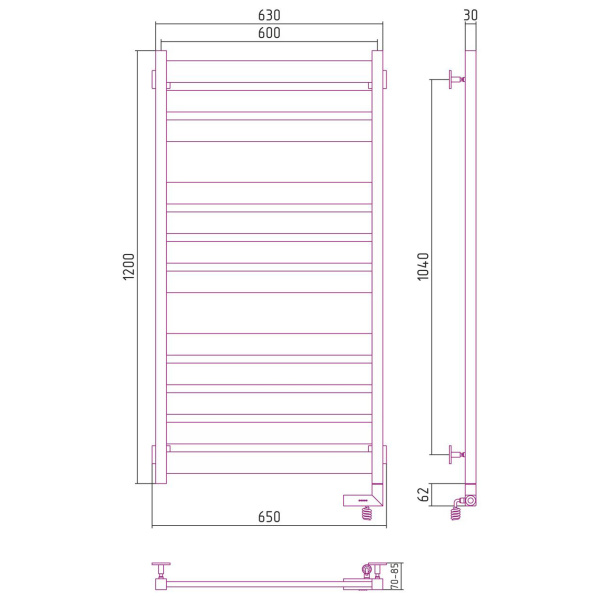 Схема (детальная фотография), лесенка, вертикальные