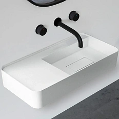 Раковина Abber Stein 80 см белая матовая