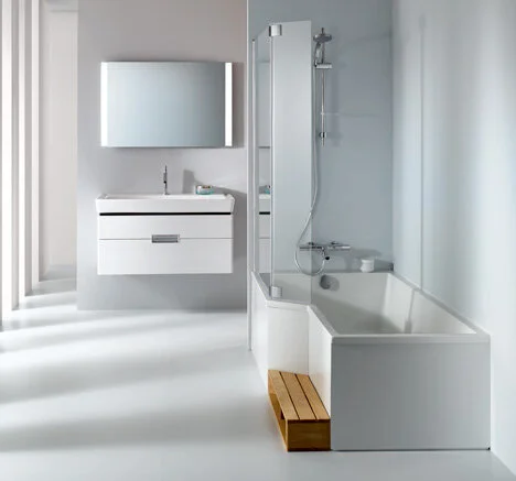 Ванна акриловая Jacob Delafon Bain Douche Neo E6D119-00 150 х 80 х 60 левая/правая E6D119L-00 (детальная фотография), белые