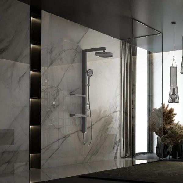 Душевая стойка Vincea Inspire вороненая сталь VSFS-3I11GM (детальная фотография), другие