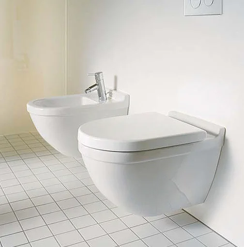 Унитаз подвесной Duravit Starck 3 белый 2225090000 (детальная фотография), белые