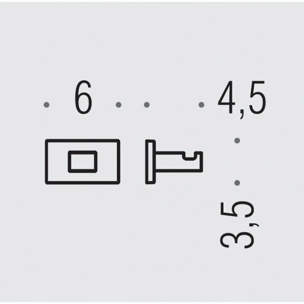 Крючок для ванной Colombo Look LC27 одинарный (детальная фотография), современные, hi-tech