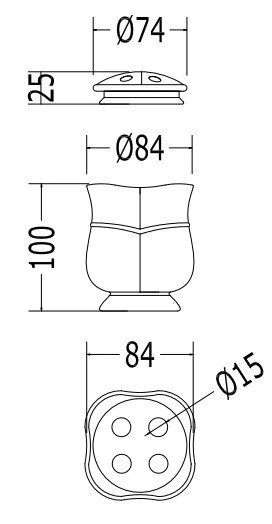 Держатель для зубных щёток  для ванной Devon&Devon Emily MIL523E (детальная фотография), классические, ретро