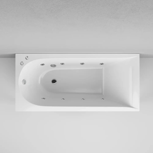 Ванна акриловая гидромассажная, 150х70 см, AM.PM Spirit W72W-150-070W1D (детальная фотография), современныe, hi-tech