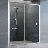 Душевая дверь профиль глянцевый хром стекло прозрачное Vegas-glass