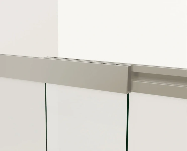 Шторка для ванны Vincea 100х145 см хром стекло тонированное VSB-1E100CG (детальная фотография), хромированный профиль