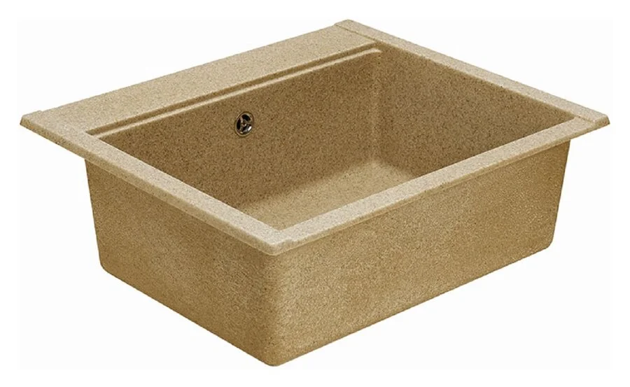 Мойка для кухни Акватон Делия 60 см песочная 1A715232LD220 (детальная фотография), из искусственного мрамора