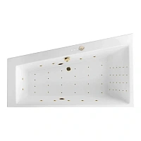 Ванна гидромассажная Excellent Sfera Nano 170 x 100 см, цвет белый/золото, левая/правая, WAEX.SFL17.NANO.GL/WAEX.SFP17.NANO.GL