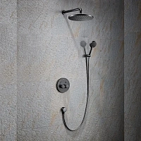 Душевой комплект Black&White Universe оружейная сталь