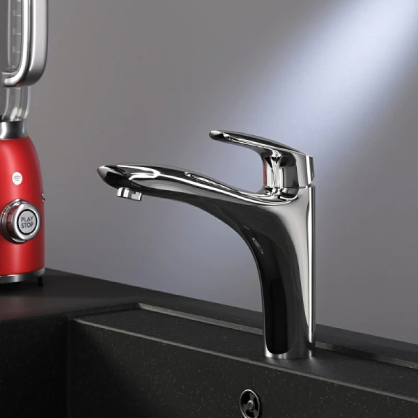 Смеситель для кухни AM.PM Bliss L излив 195 мм хром F5300032 (детальная фотография), для кухни