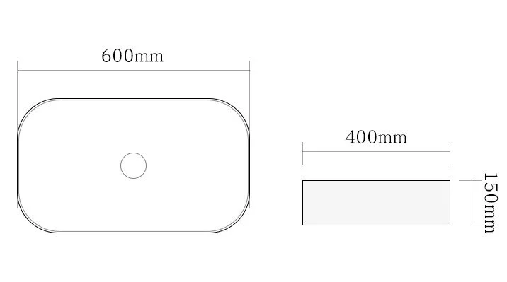 Раковина SantiLine 60 см белая SL-1017 (детальная фотография), современные, hi-tech