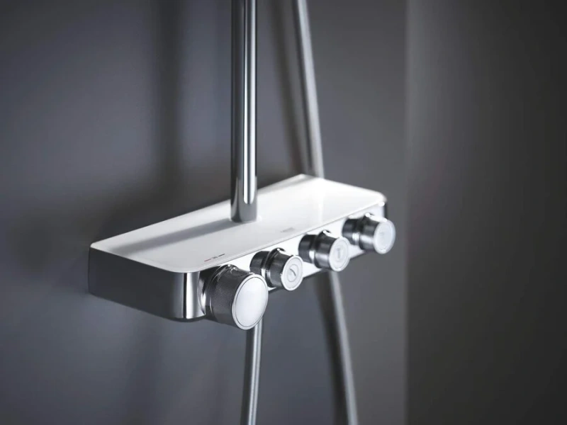 Душевая стойка Grohe Euphoria SmartControl белая луна 26507LS0 (детальная фотография), с тропическим душем