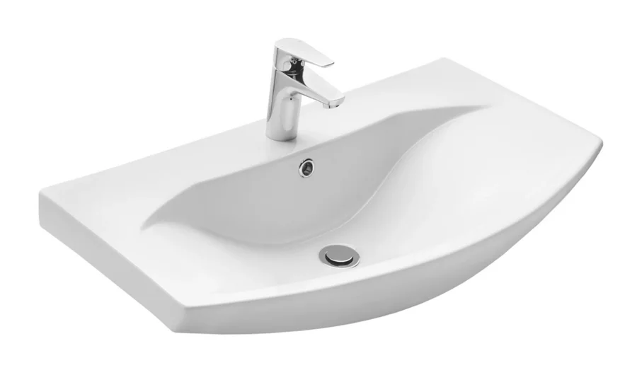 Раковина мебельная Акватон Смайл 80 см белая 1WH207783 (детальная фотография)