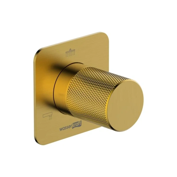 Переключатель потоков WasserKRAFT Schunter матовое золото A307 (детальная фотография)