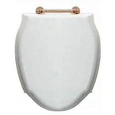 Крышка-сидение с микролифтом Devon & Devon Westminster белая лакированая, петли состаренная бронза