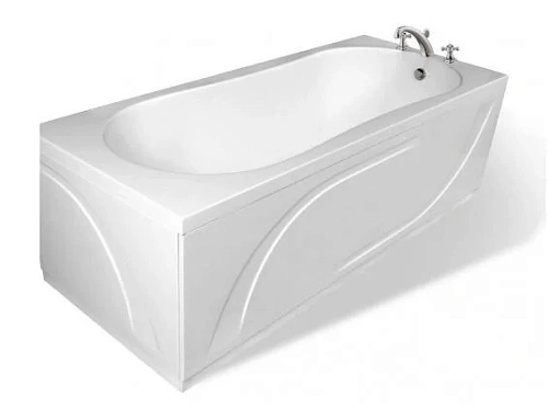 Ванна из литьевого мрамора Эстет Лаура 170x70 см белая глянцевая - фото 1