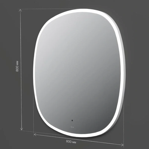 Зеркало с подсветкой Am.Pm Func 80 см равностороннее M8FMOX0801WGS (детальная фотография), нет в наличии