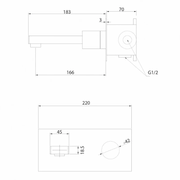 Смеситель для раковины Abber Rund золото матовое AF8712G (детальная фотография), для раковины