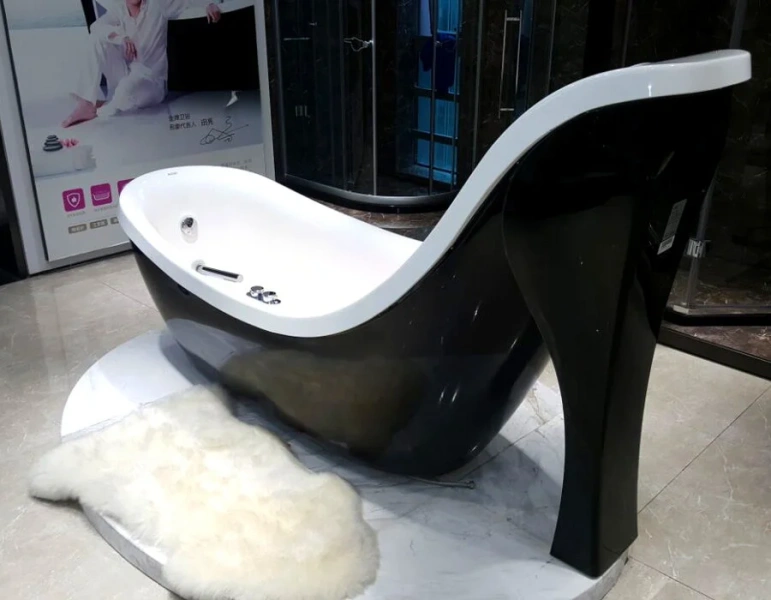 Акриловая ванна отдельностоящая Gemy RF1253BG (детальная фотография), современныe, hi-tech