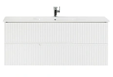Тумба под раковину подвесная Cezares Duet 117 см Bianco Opaco