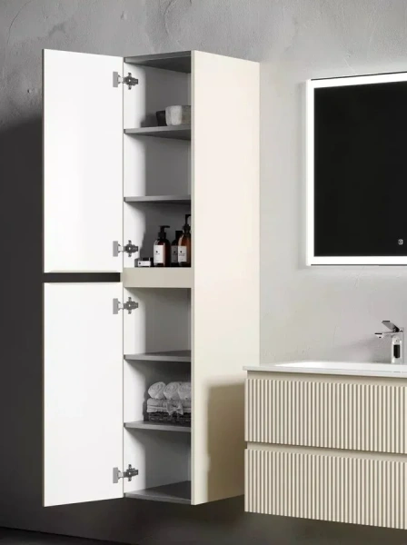 Шкаф-пенал подвесной Sancos Snob R 35 см beige soft PSNR35CE (детальная фотография), 35 см