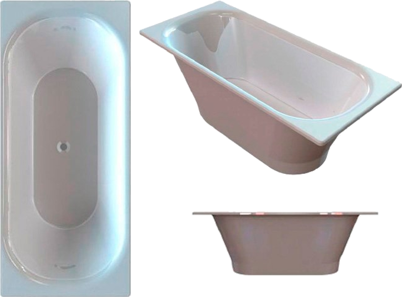 Ванна, цвет белый, Romance Collections Ambra 1570700590W (детальная фотография), большие