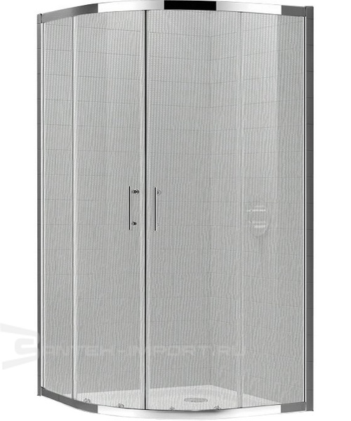 Душевой уголок Cezares Eco-O-R-2-90x90 см алюминиевый профиль (детальная фотография), раздвижные