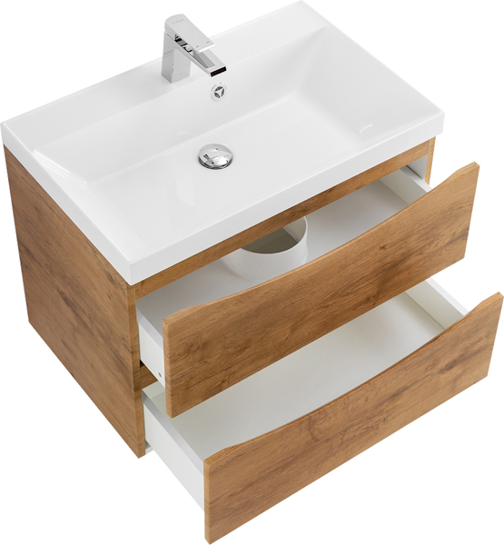 Тумба под раковину подвесная BelBagno Marino 60 см rovere nature MARINO-600-2C-SO-RN-P (детальная фотография), подвесная, пристенная