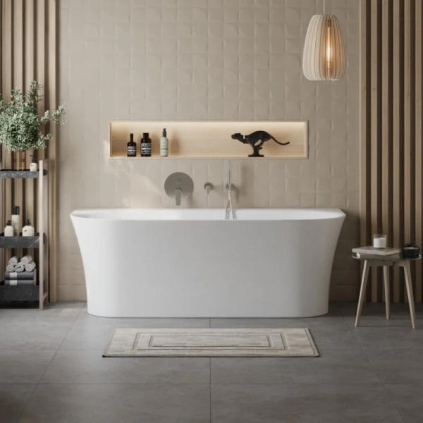 Ванна акриловая BelBagno 170x75 см пристенная BB711-1700-750 (детальная фотография), современныe, hi-tech