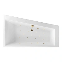 Ванна гидромассажная Excellent Sfera Relax 170 x 100 см, правая, белый/золото, WAEX.SFP17.RELAX.GL