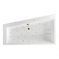 Ванна гидромассажная Excellent Sfera Slim Ultra 170 x 100 см, левая, белый/золото, WAEX.SFL17S.ULTRA.GL