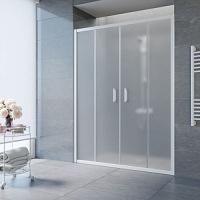 Душевая дверь профиль белый стекло сатин Vegas-glass