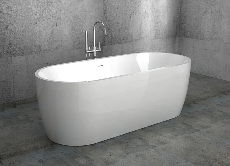 Акриловая ванна Abber 176х80 см отдельностоящая AB9219 (детальная фотография), овальные