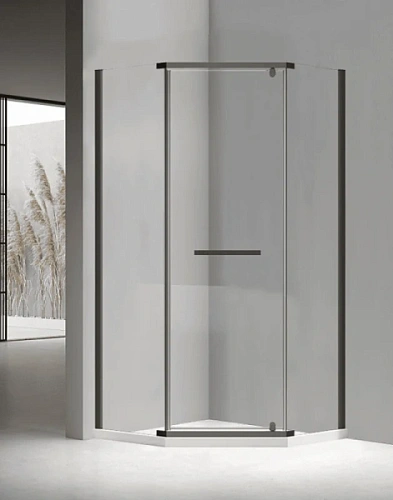 Душевой уголок RGW Passage PA-83 90х90 см профиль черный стекло прозрачное - фото 2