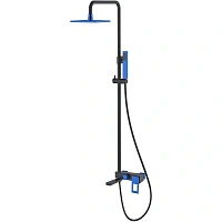 Душевая стойка Boheme Q черная/синяя